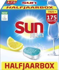 SUN® Sun All-in-1 Normaal Vaatwastabletten - 7 X 25 Tabletten - Voordeelverpakking 15 SUN® Sun All-in-1 Normaal Vaatwastabletten - 7 X 25 Tabletten - Voordeelverpakking -Afwasgereedschap Winkel 1006x1200 1