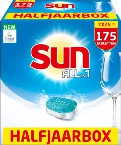 SUN® Sun All-in-1 Normaal Vaatwastabletten - 7 X 25 Tabletten - Voordeelverpakking 21 SUN® Sun All-in-1 Normaal Vaatwastabletten - 7 X 25 Tabletten - Voordeelverpakking -Afwasgereedschap Winkel 1006x1200 2