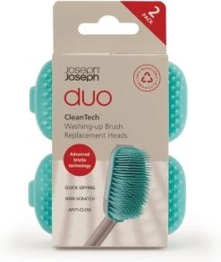 Duo Reserve Borstelkop Voor Afwasborstel, Set Van 2 Stuks, Licht Blauw - Joseph Joseph -Afwasgereedschap Winkel 1015x1200 3