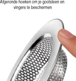 Luxe RVS Gootsteen Zeef Ø88mm - 50mm - Gootsteenstop - Afvoerzeef - Korfplug - Gootsteenbakje - Afvoerstop - Gootsteen Stop 80 Mm -Afwasgereedschap Winkel 1133x1200