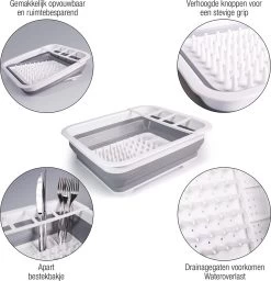 Amazy Afdruiprek Opvouwbaar & Bpa-vrij - Afdruiprek Voor Het Drogen Van Bestek, Borden, Glazen & Flessen - Afdruipmat In Grijs-wit Van Kunststof & Silicone Voor Gootsteen, Spoelbakken, Keuken 13 Amazy Afdruiprek Opvouwbaar & Bpa-vrij - Afdruiprek Voor Het Drogen Van Bestek, Borden, Glazen & Flessen - Afdruipmat In Grijs-wit Van Kunststof & Silicone Voor Gootsteen, Spoelbakken, Keuken -Afwasgereedschap Winkel 1160x1200