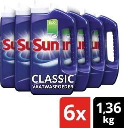 SUN® Sun Classic Normaal Vaatwaspoeder - 6 X 80 Wasbeurten - Voordeelverpakking -Afwasgereedschap Winkel 1169x1200