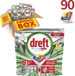 Dreft Platinum Plus Citroen - Voordeelverpakking 5x18 Stuks - Wasmiddel Capsules -Afwasgereedschap Winkel 1170x1200