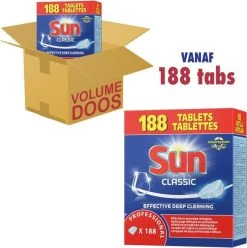 SUN® Sun Professional Vaatwastabletten - 188 Stuks -Afwasgereedschap Winkel 1195x1200