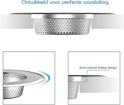 Luxe RVS Gootsteen Zeef Ø80 - 90mm - Gootsteenstop - Afvoerzeef - Korfplug - Gootsteenbakje -Afwasgereedschap Winkel 1200x1020 1