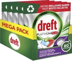 Dreft Platinum Plus All In One Machine Clean - Vaatwastabletten - 80 Tabletten -Afwasgereedschap Winkel 1200x1027