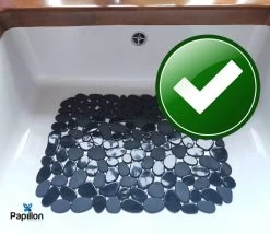 Merkloos Papillon - Gootsteenmat - 40x30 Cm - Kiezels Zwart -Afwasgereedschap Winkel 1200x1039