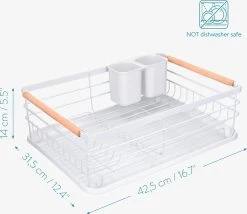Navaris Afdruiprek Met Uitneembare Bestekhouder - Afwasrek Met Losse Lekbak - Vaatwasrek Met Plateau - Voor Bestek, Borden, Schalen En Pannen -Afwasgereedschap Winkel 1200x1040 1