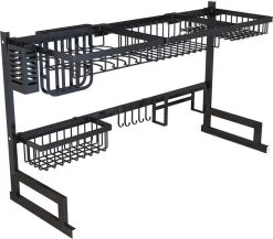 Sens Design Afwasrek Zwart - Afdruiprek - 82,5 Cm - RVS -Afwasgereedschap Winkel 1200x1054