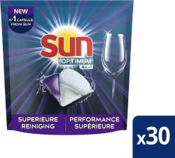 SUN® Sun Optimum All-in 1 Regular Capsules - 30 Vaatwastabletten - Maandbox 11 SUN® Sun Optimum All-in 1 Regular Capsules - 30 Vaatwastabletten - Maandbox -Afwasgereedschap Winkel 1200x1084