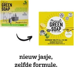 Marcel's Green Soap Vaatwastabletten Grapefruit & Limoen - 25 Stuks -Afwasgereedschap Winkel 1200x1085