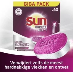 SUN® Sun Expert All-in 1 Vaatwastabletten - 60 Tabletten - Voordeelverpakking -Afwasgereedschap Winkel 1200x1176