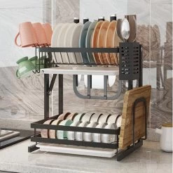 Doogo® Afdruiprek Met Lekbak 2 Laags – Inklapbaar - Muur Hangen Mogelijke - Afwasrek – Met 2 Lekbakken – Extra Accessories Voor Servies En Snijplanken - RVS 23 Doogo® Afdruiprek Met Lekbak 2 Laags – Inklapbaar - Muur Hangen Mogelijke - Afwasrek – Met 2 Lekbakken – Extra Accessories Voor Servies En Snijplanken - RVS -Afwasgereedschap Winkel 1200x1195 3