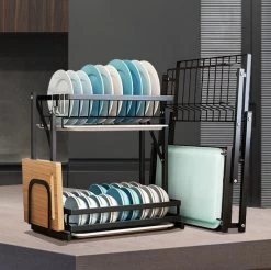 Doogo® Afdruiprek Met Lekbak 2 Laags – Inklapbaar - Muur Hangen Mogelijke - Afwasrek – Met 2 Lekbakken – Extra Accessories Voor Servies En Snijplanken - RVS 22 Doogo® Afdruiprek Met Lekbak 2 Laags – Inklapbaar - Muur Hangen Mogelijke - Afwasrek – Met 2 Lekbakken – Extra Accessories Voor Servies En Snijplanken - RVS -Afwasgereedschap Winkel 1200x1197 9