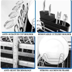 Doogo® Afdruiprek Met Bestekkorf En Lekbak Voor Keukenborden En Bestek Afdruiprek Met Draaibare Uitloop 16 Doogo® Afdruiprek Met Bestekkorf En Lekbak Voor Keukenborden En Bestek Afdruiprek Met Draaibare Uitloop -Afwasgereedschap Winkel 1200x1199 1