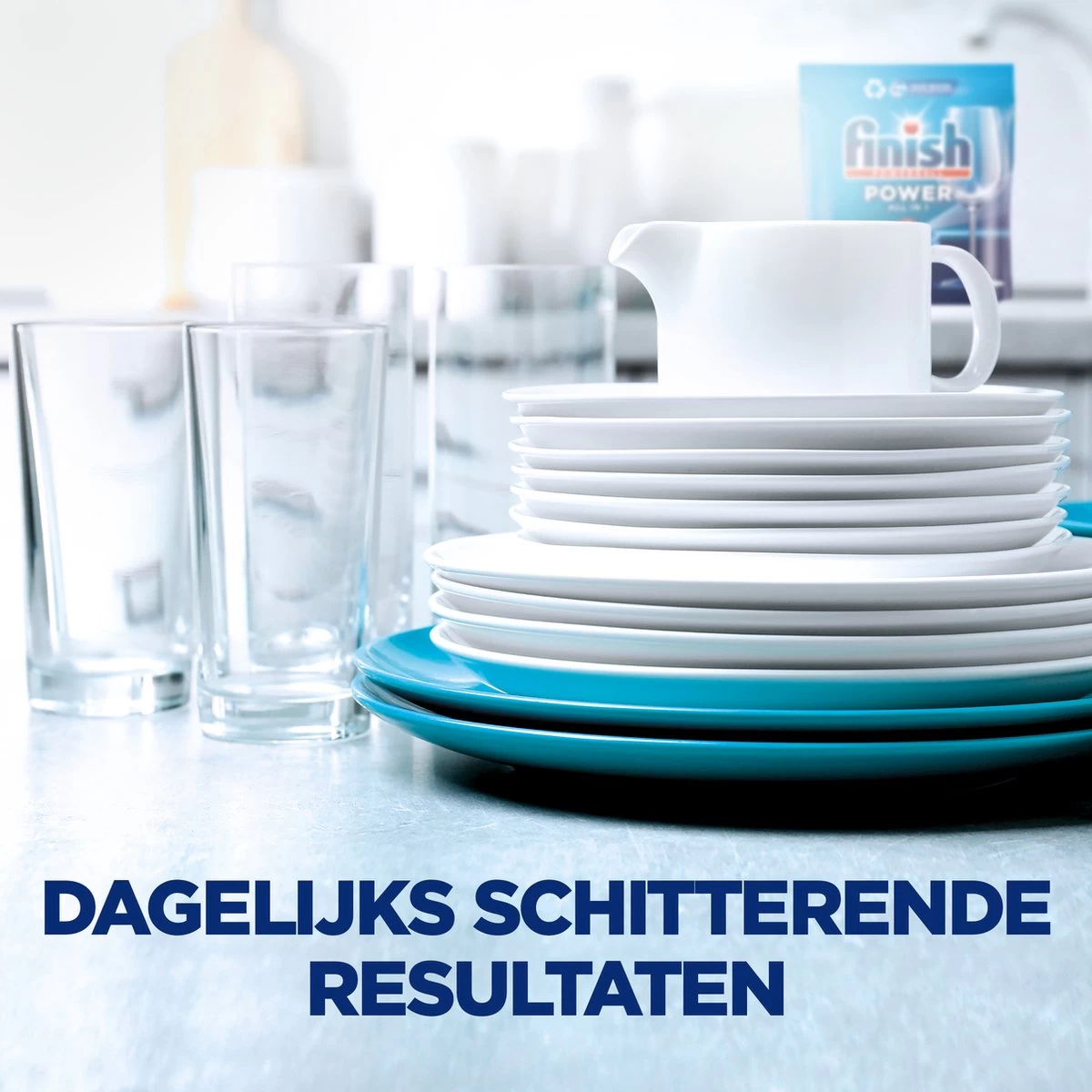 Finish Power All In One Regular Vaatwastabletten - 80 Stuks 8 Finish Power All In One Regular Vaatwastabletten - 80 Stuks - Afbeelding 6