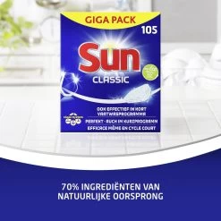 SUN® Sun Vaatwastabletten Classic - 105 Stuks - Voordeelverpakking -Afwasgereedschap Winkel 1200x1200 213