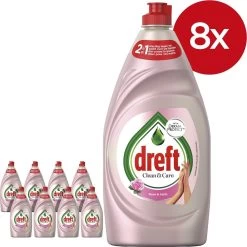 Dreft Clean & Care Rose & Satin Afwasmiddel - 8x780ml - Voordeelverpakking -Afwasgereedschap Winkel 1200x1200 270