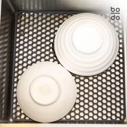 BODO Gootsteenmat Siliconen Donker Grijs - 34.5 X 34.5 Cm - Keuken Accessoires - Gootsteen Beschermer - Onderzetters Siliconen - Anti Kras -Afwasgereedschap Winkel 1200x1200 301