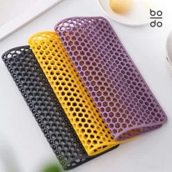 BODO Gootsteenmat Siliconen Donker Grijs - 34.5 X 34.5 Cm - Keuken Accessoires - Gootsteen Beschermer - Onderzetters Siliconen - Anti Kras -Afwasgereedschap Winkel 1200x1200 303