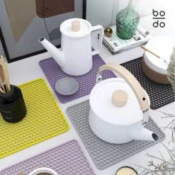 BODO Gootsteenmat Siliconen Donker Grijs - 30.5 X 30.5 Cm - Keuken Accessoires - Gootsteen Beschermer - Onderzetters Siliconen - Anti Kras - Gootsteen Accessoires -Afwasgereedschap Winkel 1200x1200 305