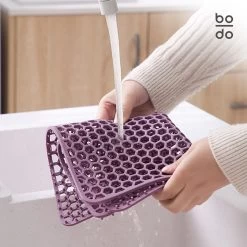 BODO Gootsteenmat Siliconen Donker Grijs - 30.5 X 30.5 Cm - Keuken Accessoires - Gootsteen Beschermer - Onderzetters Siliconen - Anti Kras - Gootsteen Accessoires -Afwasgereedschap Winkel 1200x1200 307