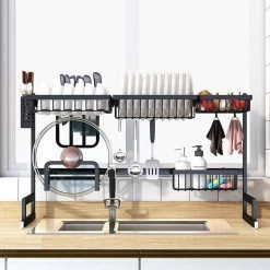 Sens Design Afwasrek Zwart - Afdruiprek - 82,5 Cm - RVS -Afwasgereedschap Winkel 1200x1200 337