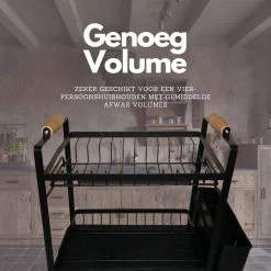 Afdruiprek - Zwart/ Met Flexibele Water Afvoer/ Borden, Pannen Bestek/ RVS/ Lichtgewicht/ Lekbak/ Luxe Uitvoering 11 Afdruiprek - Zwart/ Met Flexibele Water Afvoer/ Borden, Pannen Bestek/ RVS/ Lichtgewicht/ Lekbak/ Luxe Uitvoering -Afwasgereedschap Winkel 1200x1200 371