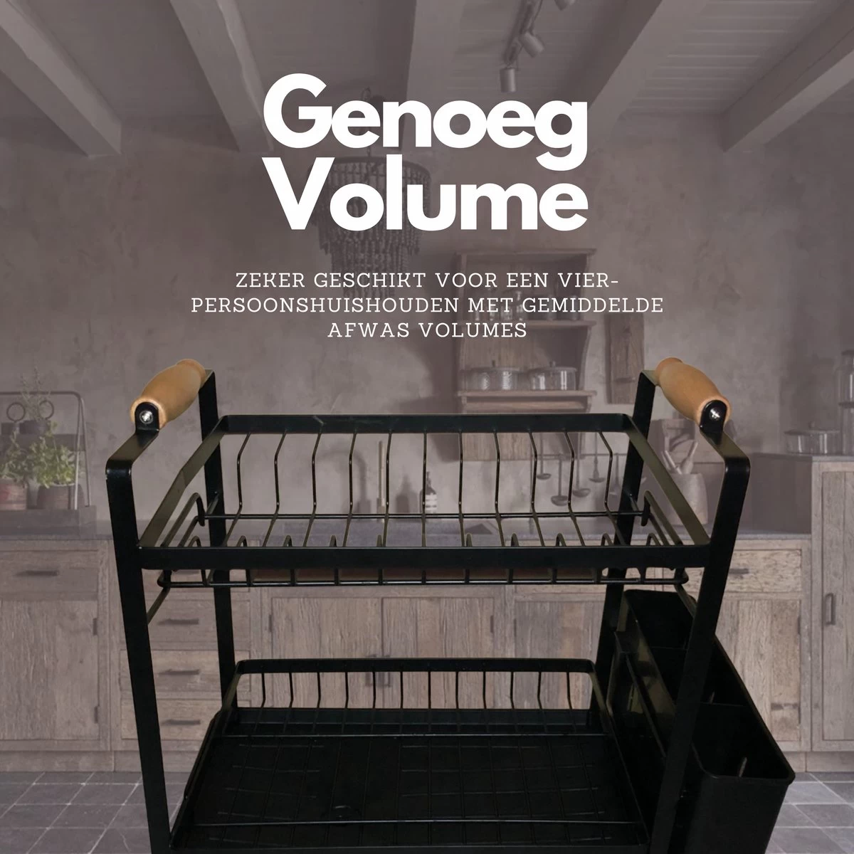 Afdruiprek - Zwart/ Met Flexibele Water Afvoer/ Borden, Pannen Bestek/ RVS/ Lichtgewicht/ Lekbak/ Luxe Uitvoering 6 Afdruiprek - Zwart/ Met Flexibele Water Afvoer/ Borden, Pannen Bestek/ RVS/ Lichtgewicht/ Lekbak/ Luxe Uitvoering - Afbeelding 4