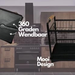 Afdruiprek - Zwart/ Met Flexibele Water Afvoer/ Borden, Pannen Bestek/ RVS/ Lichtgewicht/ Lekbak/ Luxe Uitvoering 12 Afdruiprek - Zwart/ Met Flexibele Water Afvoer/ Borden, Pannen Bestek/ RVS/ Lichtgewicht/ Lekbak/ Luxe Uitvoering -Afwasgereedschap Winkel 1200x1200 372