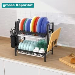 Dish Drying Rack Drainer Afdruiprek Metaal Afvoerafdruiprek Met Druppelbak Black Decker Droogrek Zwart Afdruiprek Brabantiaafdruiprek Metaal Muur -Afwasgereedschap Winkel 1200x1200 384