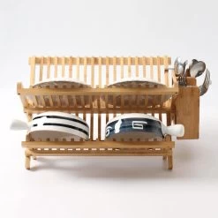 Merkloos Decopatent® Afdruiprek Voor Afwas - Bamboe - Hout - Inklapbaar Afdruiprek - Afwasrekje Inclusief Bestekhouder - Afwas Druiprek -Afwasgereedschap Winkel 1200x1200 393