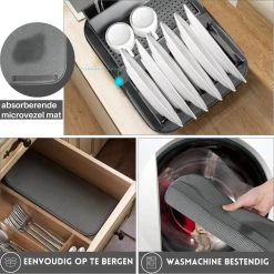 Afdruiprek Met Lekbak - Inclusief Afdruipmat - Opvouwbaar - Afwasrek Met Uitneembare Bestekhouder - Voor Bestek, Borden, Pannen En Schalen 12 Afdruiprek Met Lekbak - Inclusief Afdruipmat - Opvouwbaar - Afwasrek Met Uitneembare Bestekhouder - Voor Bestek, Borden, Pannen En Schalen -Afwasgereedschap Winkel 1200x1200 403
