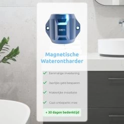 ENISTO® Magnetische Waterontharder Medium – Waterontharder Magneet – Douchefilter – 15.000 Gauss – Waterontkalker – Waterverzachter – Antikalk – Blauw – RVS -Afwasgereedschap Winkel 1200x1200 453