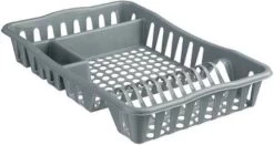 Merkloos Decopatent® Afdruiprek Voor Afwas - Afdruiprekje Met Lekbak - Kunststof Afdruipmat - Afwassen Borden & Bestek - 32.5x49x9 - Grijs -Afwasgereedschap Winkel 1200x637