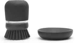 Brabantia Sink Side Afwasborstel - Met Zeepdispenser- Dark Grey -Afwasgereedschap Winkel 1200x688 1