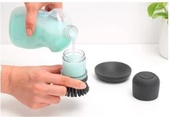 Brabantia Sink Side Afwasborstel - Met Zeepdispenser- Dark Grey -Afwasgereedschap Winkel 1200x824