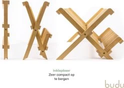 Budu Afdruiprek - Afdruiprekje Van Bamboe Hout - Afdruiprek Voor Afwas - Vaatwasrek - Keukenrek - Inklapbaar - Opvouwbaar - -Afwasgereedschap Winkel 1200x856