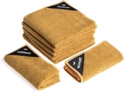 Klud Vaatdoek Set - 7 Dagen - Curry -Afwasgereedschap Winkel 1200x879