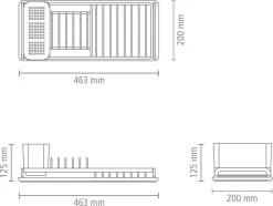 Brabantia SinkSide Afdruiprek Compact - Mid Grey -Afwasgereedschap Winkel 1200x906
