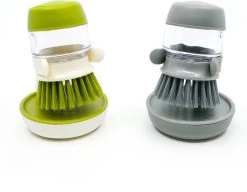 In Round Afwasborstel Met Zeepdispenser / Zeepreservoir – Inclusief Houder – Grijs – Afwas Borstel – Zeep Handborstel – Doseerpomp – Afwasmiddel Dispenser – Navulbaar -Afwasgereedschap Winkel 1200x935