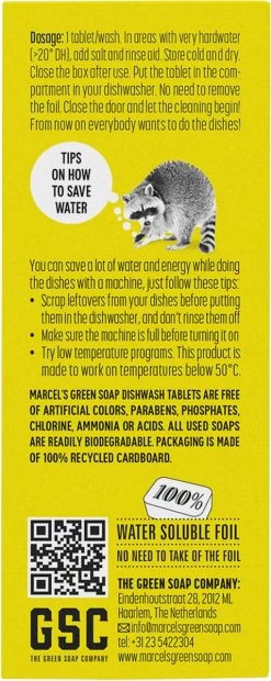 Marcel's Green Soap Vaatwastabletten Grapefruit & Limoen - 25 Stuks -Afwasgereedschap Winkel 478x1200 1