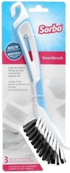 Set Van 2 Sorbo Smartbrush Afwasborstels Blauw/wit - Afwassen Afwasborstel - Huishoudelijke Keukenaccessoires -Afwasgereedschap Winkel 490x1200