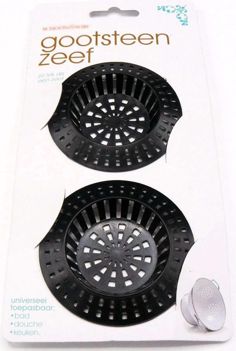 Doodadeals® Gootsteen Zeef - Afvoerzeef Douche - Plastic - Universeel Toepasbaar - Zwart - 2 Stuks 4 Doodadeals® Gootsteen Zeef - Afvoerzeef Douche - Plastic - Universeel Toepasbaar - Zwart - 2 Stuks - Afbeelding 2
