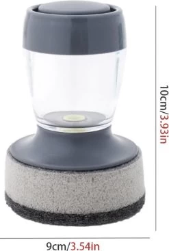 Afwasborstel Met Zeepdispenser – Met 3 Verschillende Opzet Stukken – Inclusief Houder – Grijs – Afwas Borstel Zeepreservoir – Zeep Handborstel – Doseerpomp – Afwasmiddel Dispenser – Navulbaar -Afwasgereedschap Winkel 808x1200