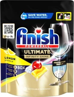 Finish Ultimate Infinity Shine Citroen Vaatwastabletten - 80 Capsules -Afwasgereedschap Winkel 917x1200 1
