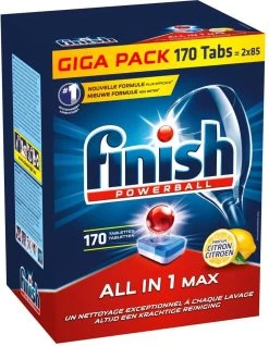 Finish All In 1 Max Citroen - Vaatwastabletten - 170 Tabs - Voordeelpak -Afwasgereedschap Winkel 932x1200
